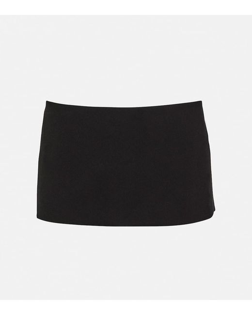 Monot Black Low-Rise Miniskirt