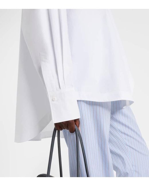 The Attico White Diana Oversized Cotton Shirt