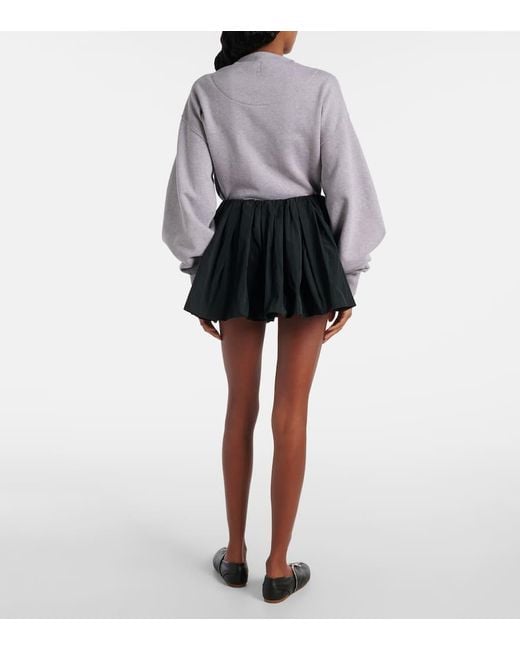 J.W. Anderson Black Skort Aus Taft