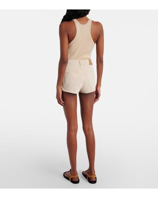 Isabel Marant Natural Delma Denim Shorts