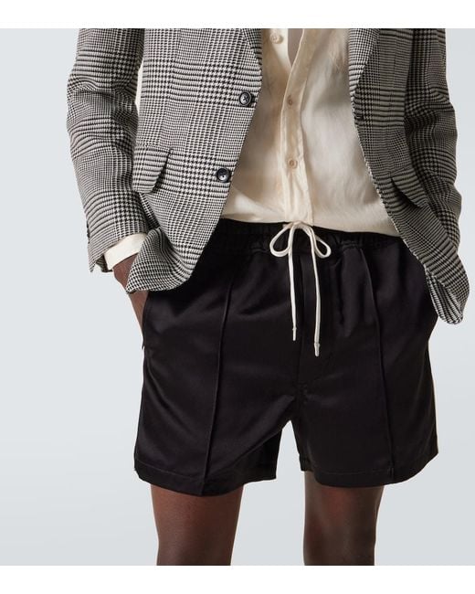 Tom Ford Black Satin Shorts for men