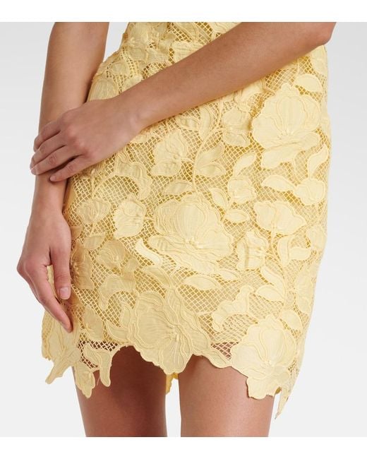 Jonathan Simkhai Yellow Marigolde Lace Minidress