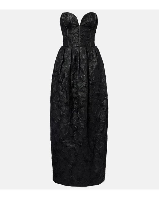 Jonathan Simkhai Black Robe Adeena Aus Jacquard