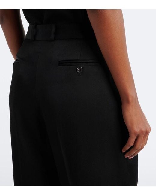 Loulou de Saison Black Alio Lds Pleated Straight Pants