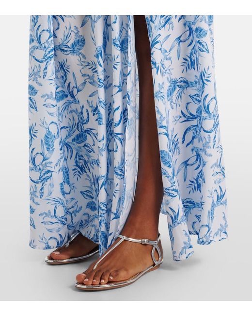 Melissa Odabash Blue Mira Printed Maxi Skirt