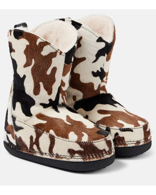 Botas De Nieve Cowboy Print Inuikii de color Brown