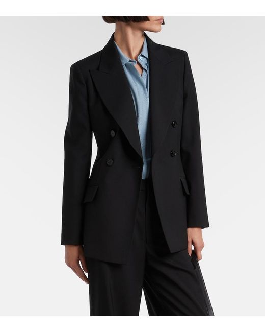 Gucci Black Double-Breasted Wool Blazer