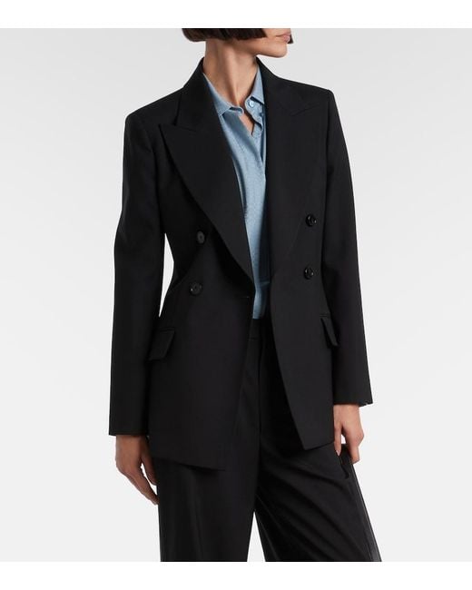 Gucci Black Double-Breasted Wool Blazer