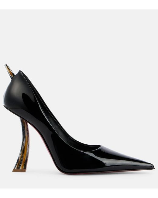 Christian Louboutin Black Pumps Kate Clawmax 100 Aus Lackleder