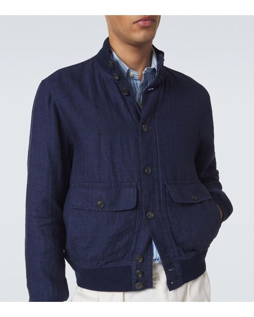 Polo Ralph Lauren Blue Linen Jacket for men