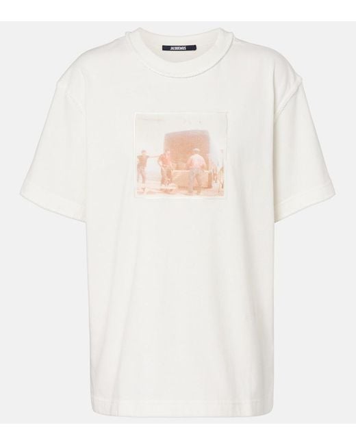 Jacquemus White Paysan Printed Cotton Jersey T-Shirt