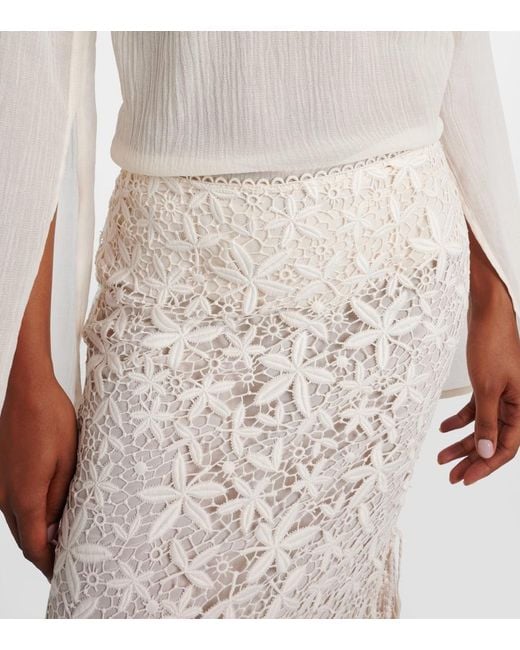 Totême  White Low-Rise Maxi Skirt