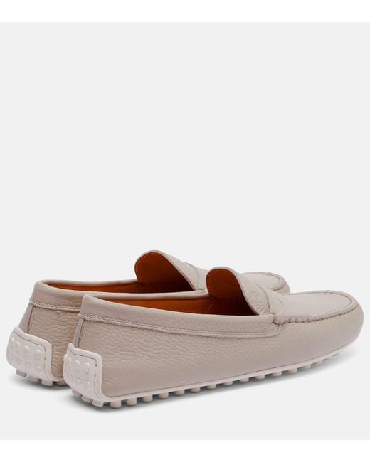 Tod's Brown City Gommino Leather Penny Loafers