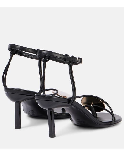 Christopher Esber Black Doma 70 Embellished Leather Sandals
