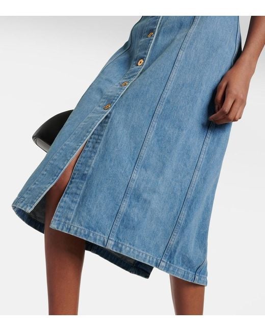Patou Blue Denim Midi Dress