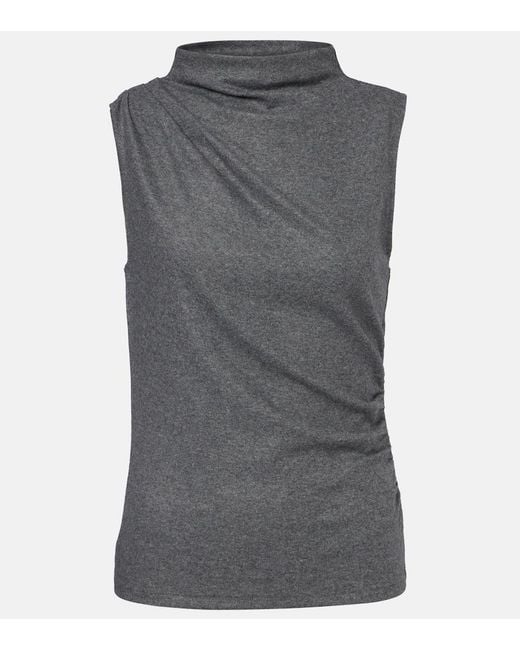 Veronica Beard Gray Mylie Draped Top