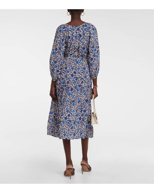 Abito Midi Maddy Con Stampa di Velvet in Blue