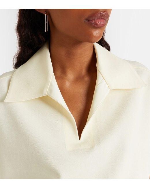Jil Sander Natural Knitted Polo Shirt