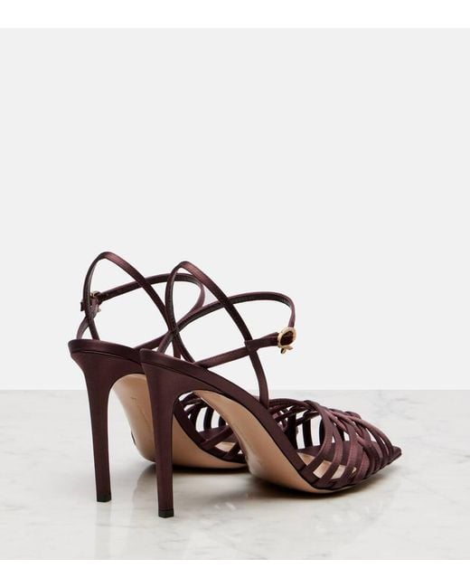 Gianvito Rossi Brown Sandalen Kerry 95 Aus Satin