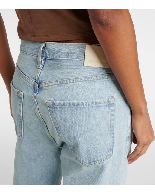 Citizens of Humanity Blue Baretta High-Rise Straight Jeans