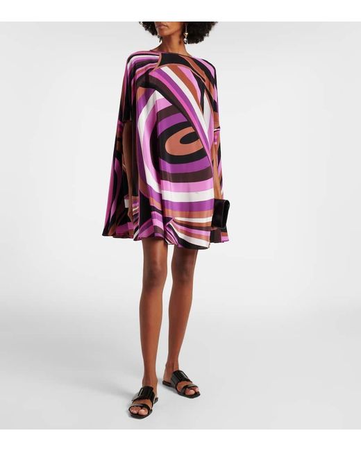 Emilio Pucci Pink Iride Silk Kaftan