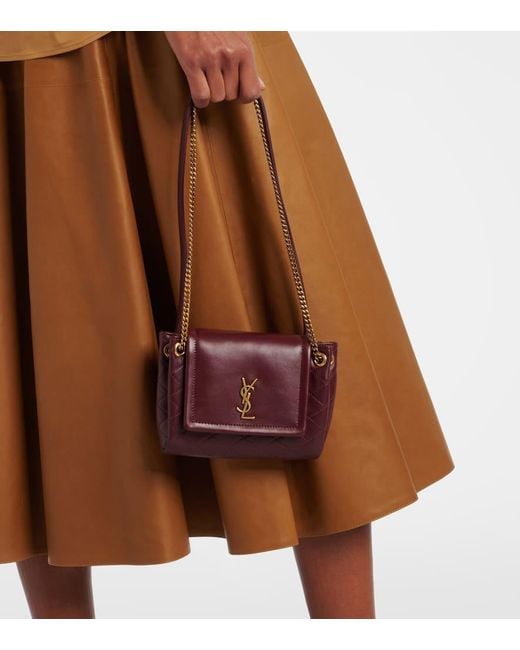 Saint Laurent Red Schultertasche Nolita Mini Aus Leder
