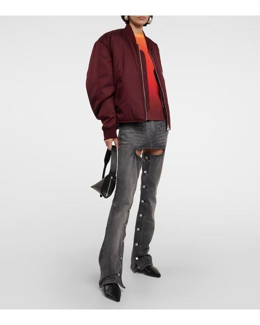 Courreges Red Logo Bomber Jacket