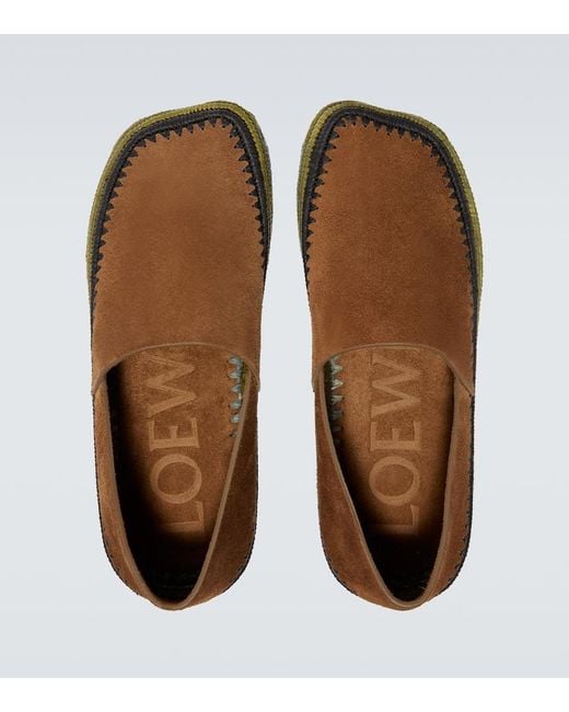 Loewe Brown Paula's Ibiza Rio Suede Espadrilles for men