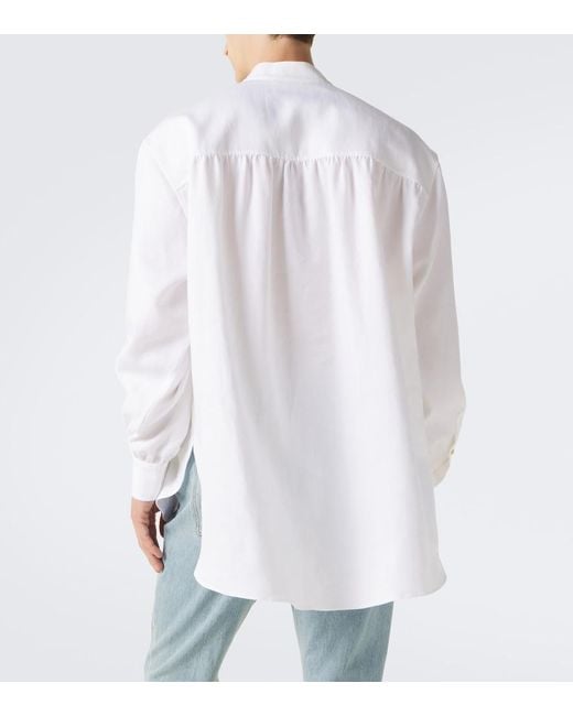 Valentino White Linen Shirt for men