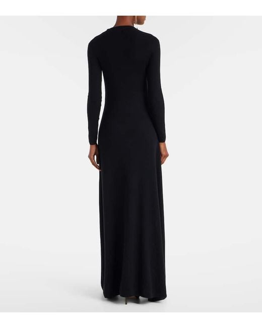 Tom Ford Black Maxikleid Aus Einem Kaschmirgemisch
