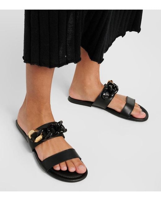 See By Chloé Black Lynette Leather Sandals