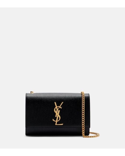 Saint Laurent Black Kate Monogram Small Leather Shoulder Bag