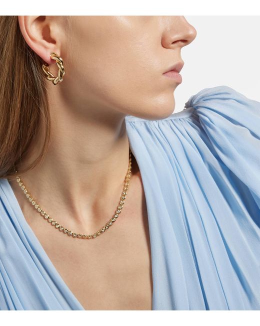 Jennifer Fisher Metallic Double Twisted 10kt Gold Hoop Earrings