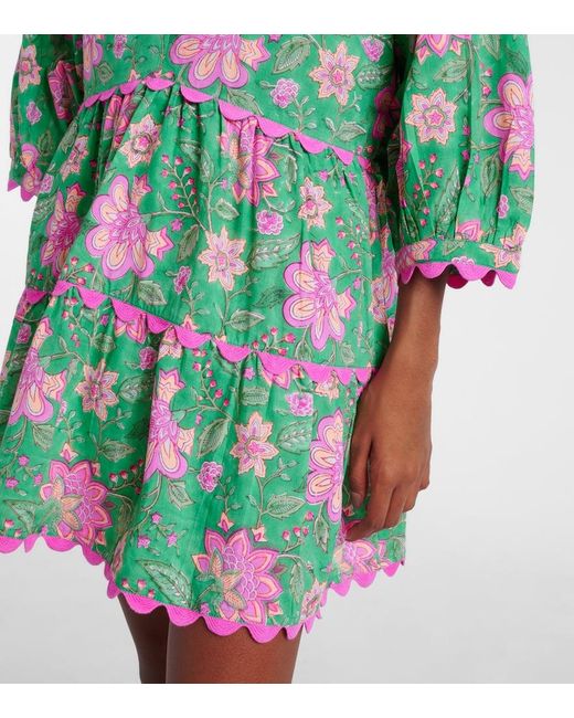 Robe En Coton A Fleurs Juliet Dunn en coloris Green