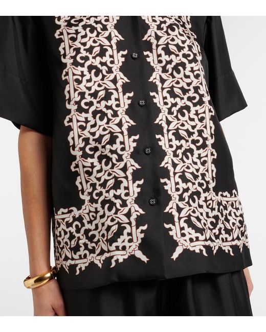 Rebecca Vallance Black Sundia Silk Shirt