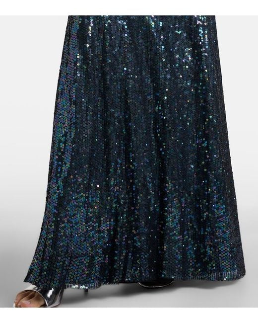Jenny Packham Blue Zinnia Sequined Gown