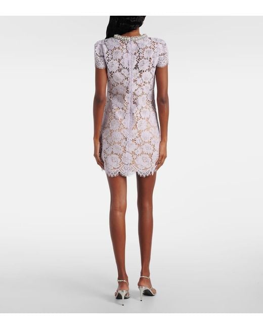 Robe En Dentelle A Ornements Self-Portrait en coloris Blue