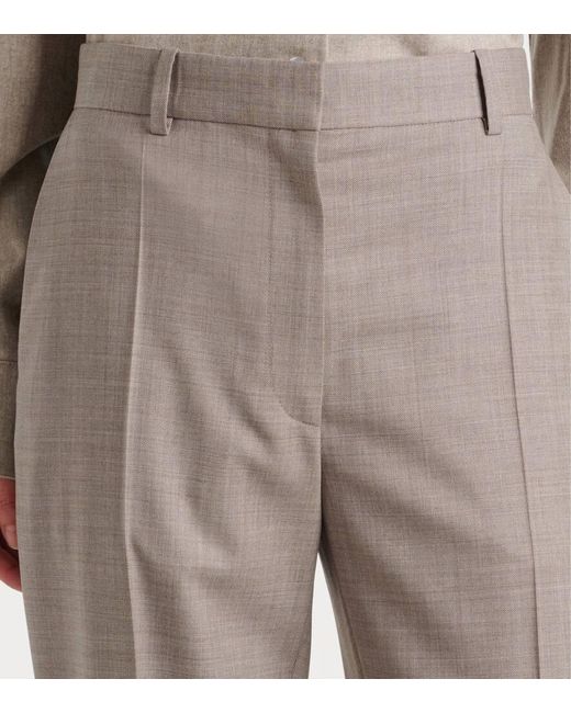 Pantalon Droit Diane En Laine The Row en coloris Gray