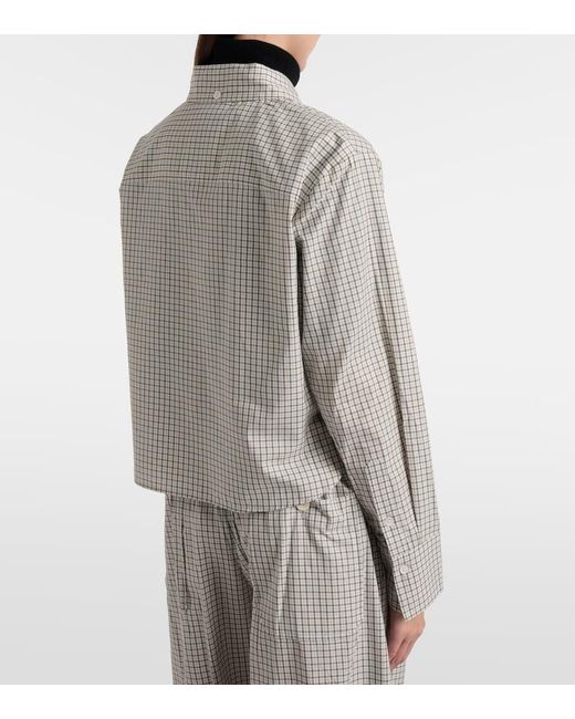 Proenza Schouler Gray Label Checked Cotton Shirt