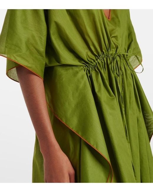 Eres Green Kaftan Voilier Aus Baumwolle