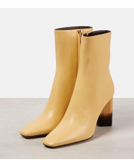 Chloé Natural Georgia Leather Ankle Boots