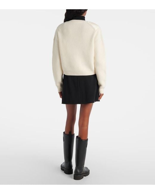 Cardigan Imbottito di Moncler in Natural