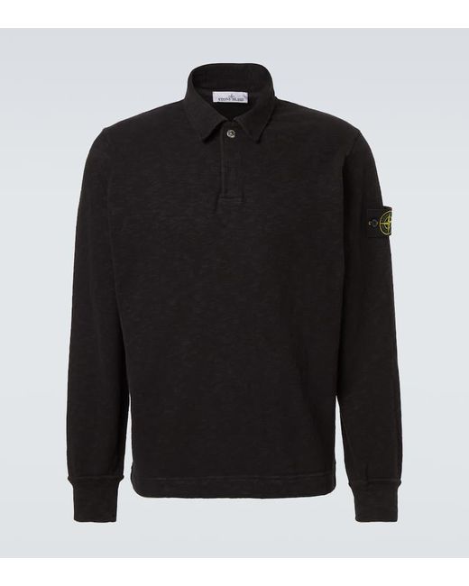 Stone Island Polohemd Compass Aus Baumwolle in Black für Herren