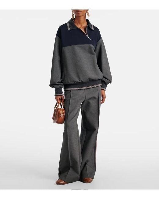 Miu Miu Gray Gerade Hose Aus Strick