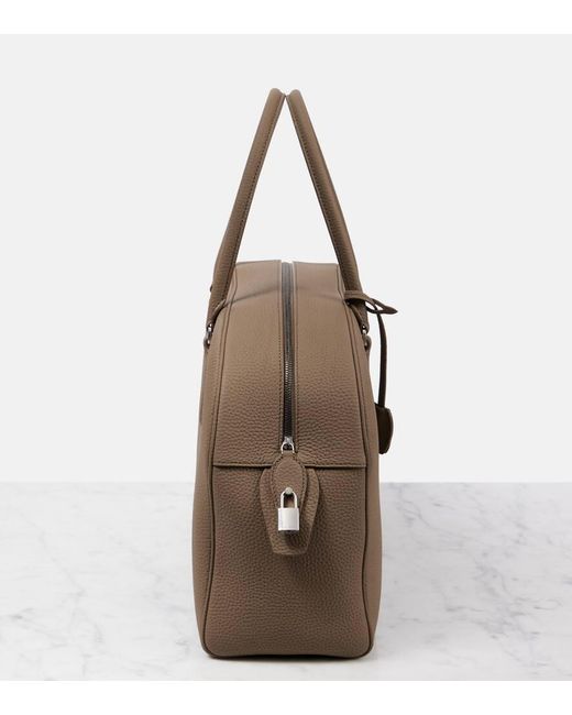 The Row Brown India 15.75 Leather Tote Bag