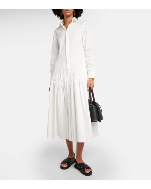 Robe chemise en coton melange Polo Ralph Lauren en coloris White