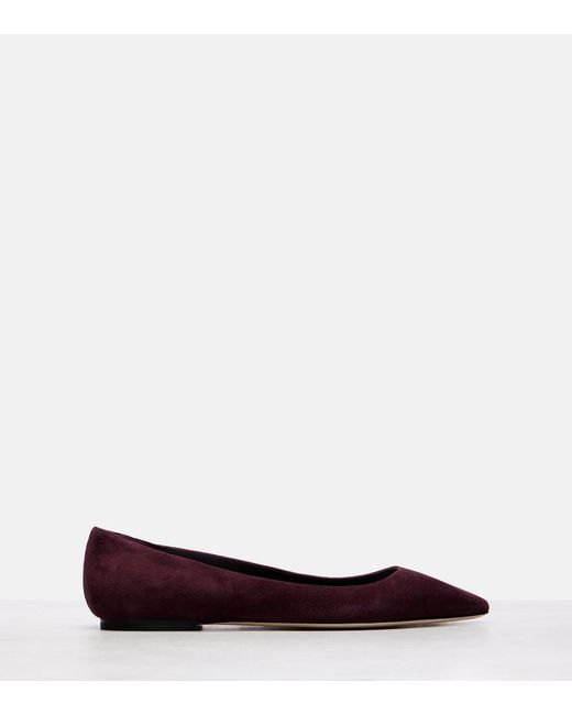Jimmy Choo Purple Romy Suede Ballet Flats