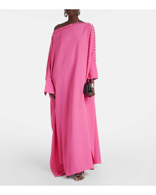 ‎Taller Marmo Pink Mila Crepe Cady Kaftan