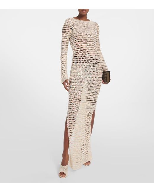 Abito Lungo Con Paillettes di AYA MUSE in White
