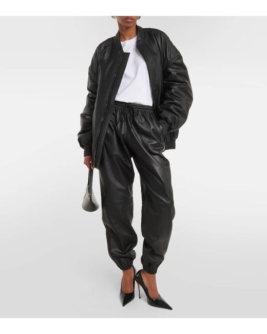Pantalones deportivos de piel Wardrobe NYC de color Black